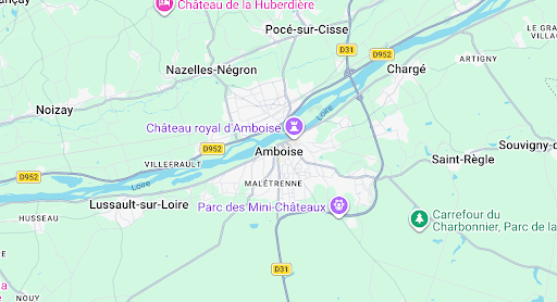 Plan statique des environs d’Amboise.